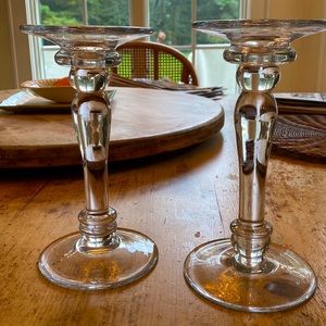 Pottery Barn Candle Holders a Set of 2